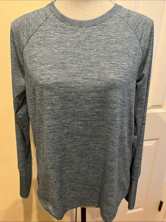 Avia Tops - Avia Women's Long Sleeve Heather Slate Blue Top